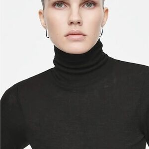 Black Turtleneck Sweater for Women